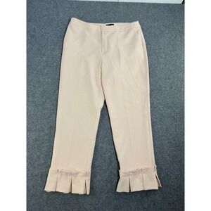 Alberto Makali New York Pink Pleated Hem Crop Pants Women US Size 10